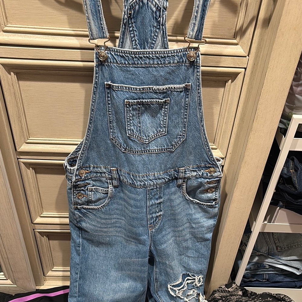 American Eagle Stylish Blue Denim Overalls